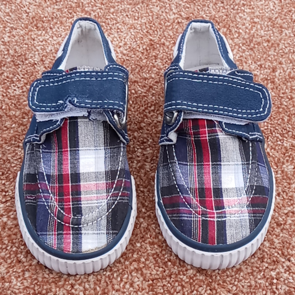 US Sports Kid's Plaid Topsider Boat Shoe / Sneaker